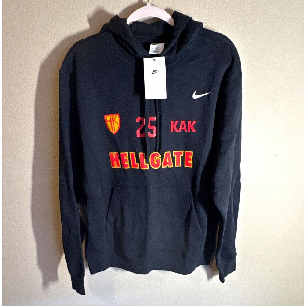 Nike Men’s Black Pullover Hoodie Size L Hellgate Knights Soccer Graphic Fleece